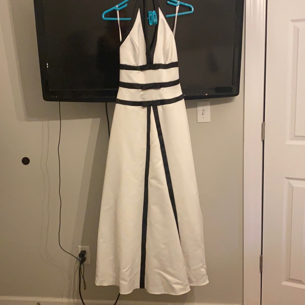 White evening gown
